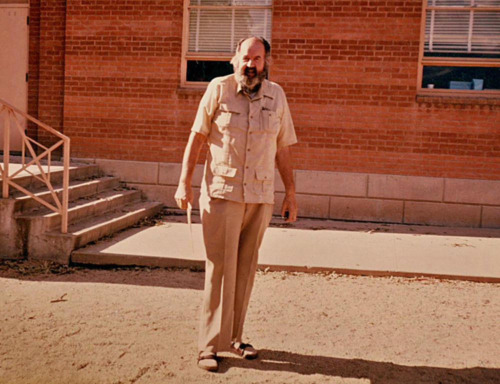 Charles H. Lowe at the south side of the Biological Sciences building ca. 1995.