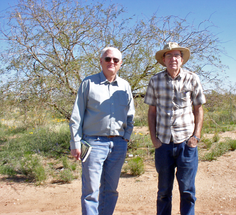 Jay Cole and Bob Bezy, Organ Pipe Cactus National Monument, ca 2004. Photo by Kathryn Bolles