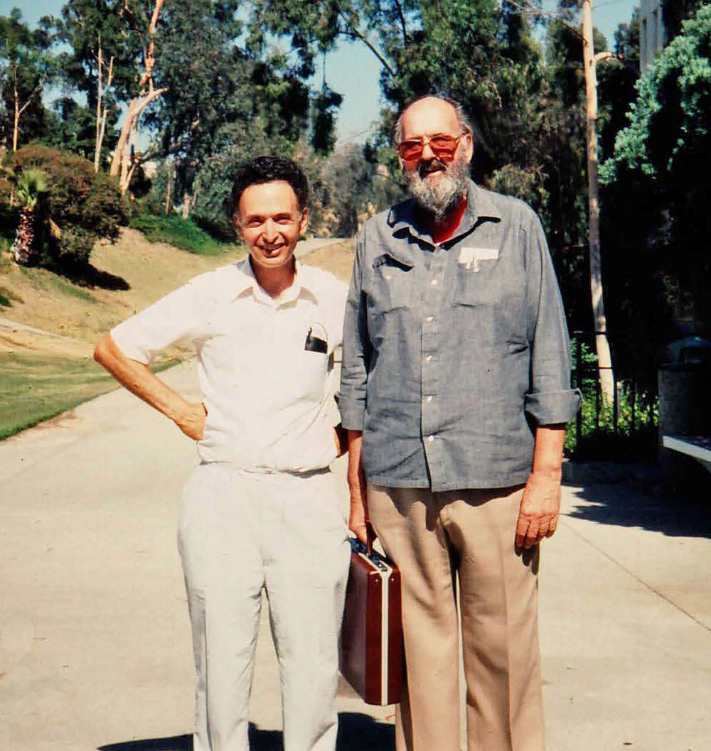Steve Goldberg and Charles Lowe at Whittier College in 1989.