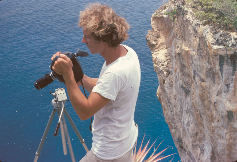 1975 portrait of Thomas Wiewandt on Mona Island, Puerto Rico